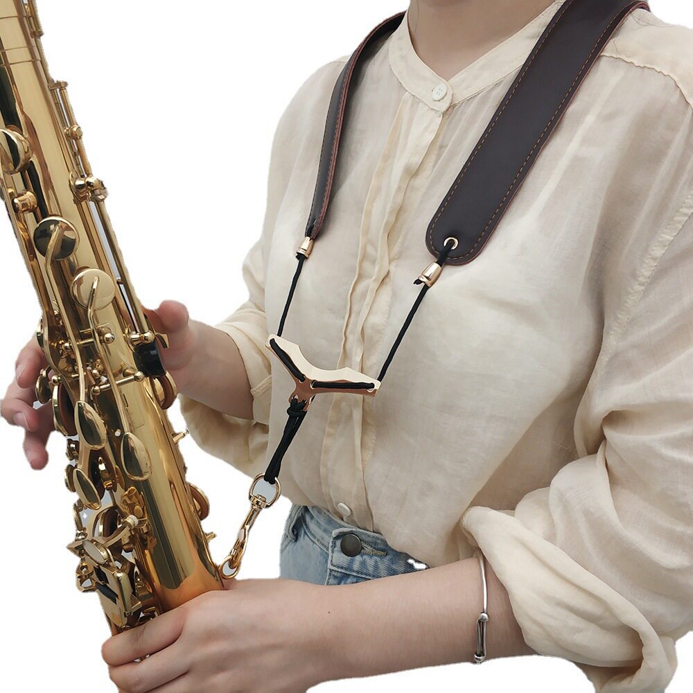 萨克斯皮质背带 可折叠双肩背带萨克斯背带 脖带挂带吊带 sax配件