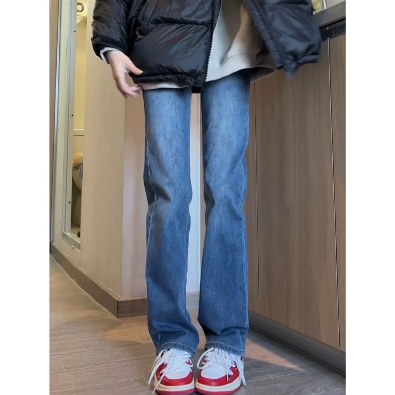 现货黑色牛仔裤夏季薄款男修身ootd穿搭裤子显腿长弹力直筒裤