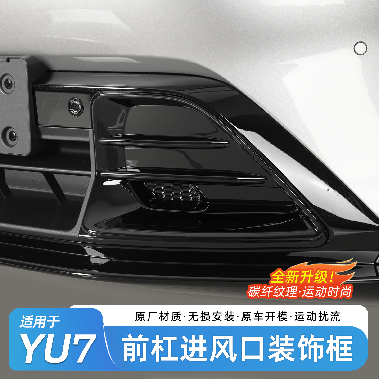 适用小米YU7前杠进气口保护罩