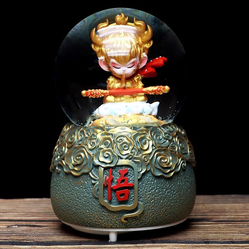 西游黑神话悟空周边水晶球音乐盒发光八音盒摆件送男孩男生日礼物
