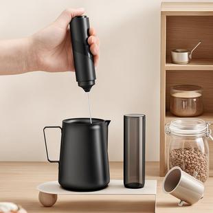 家用牛奶打泡器手持迷你搅拌器一个 CLITON电动打奶泡器咖啡收纳式
