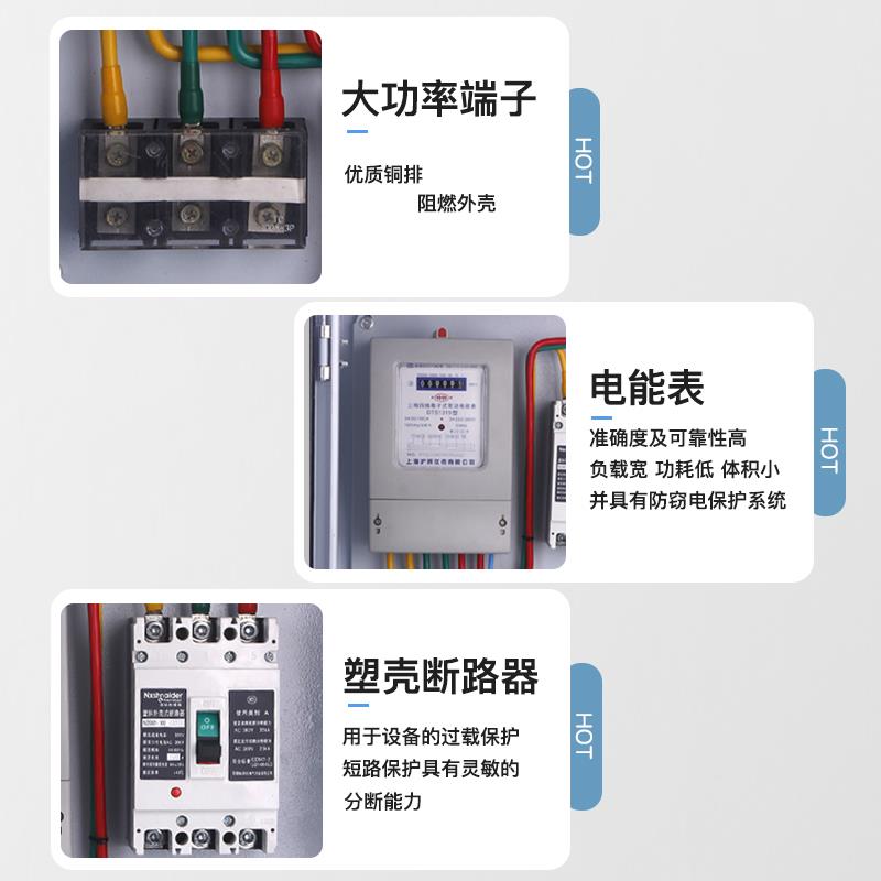 三相计量电表箱成套配电箱380V室内外明装电表计量箱100A动力柜盒