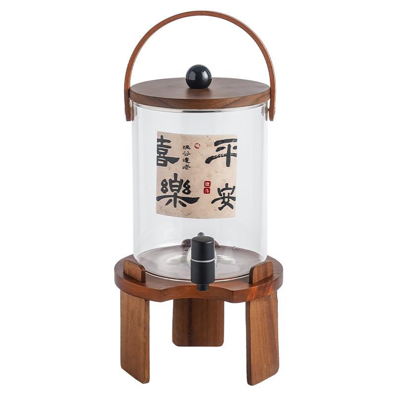 轻奢风夏季果汁花茶水壶相思木高颜值凉水壶水杯组合套装水缸
