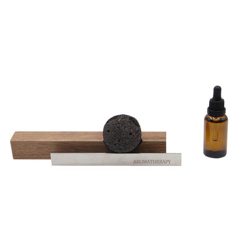 简约创意火山石胡桃木无火香薰精油组合摆件样板间酒店衣帽间装饰