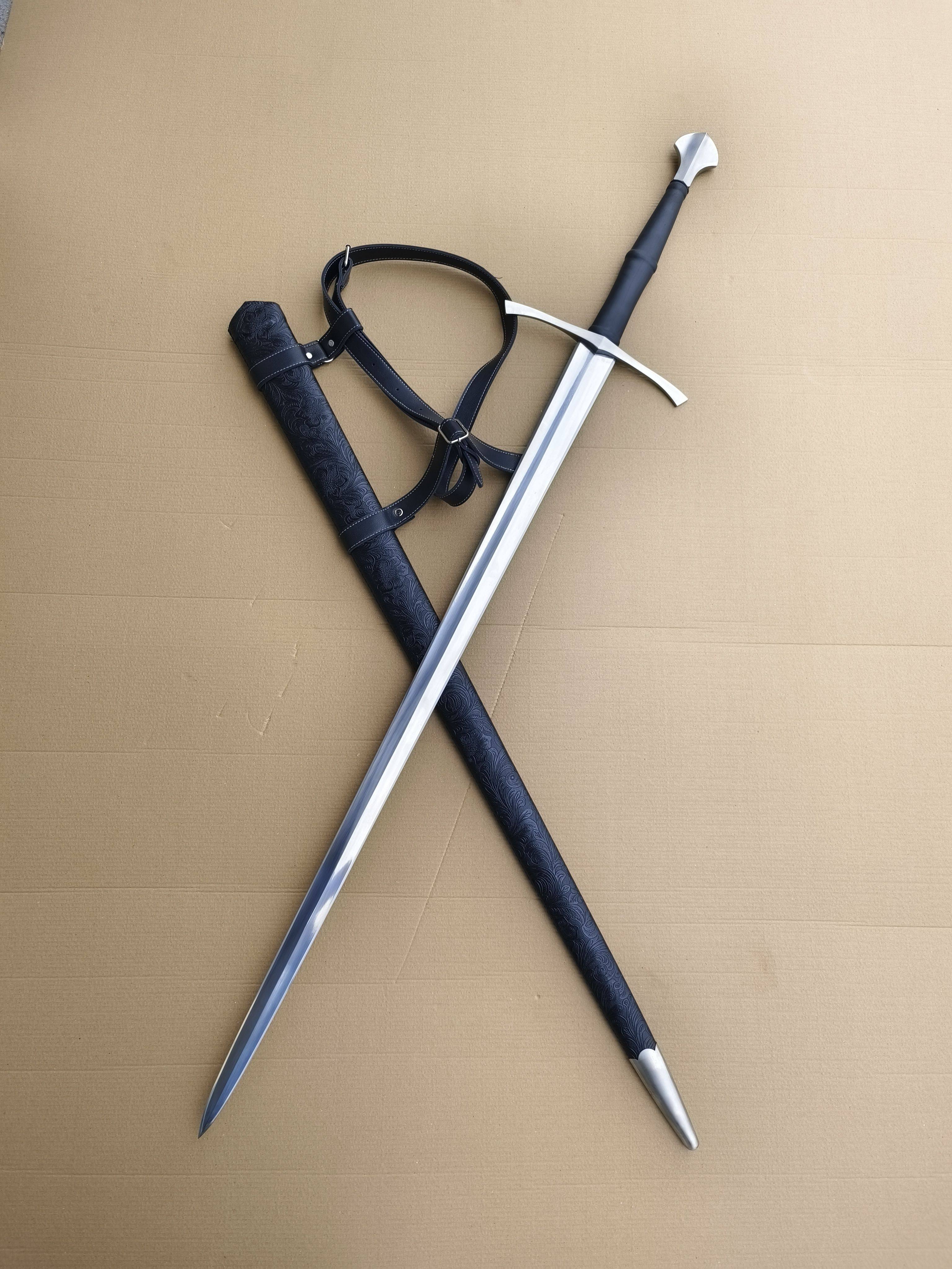黑武士长剑,欧洲剑西洋剑中世纪骑砍天国拯救,未开刃