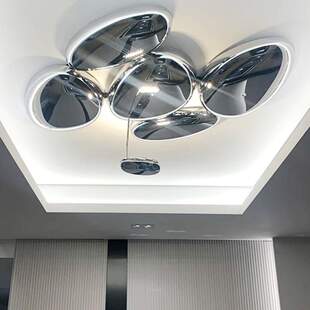 设计师简约客厅吸顶灯轻奢鹅卵石灯具别墅创意大气水银客厅灯