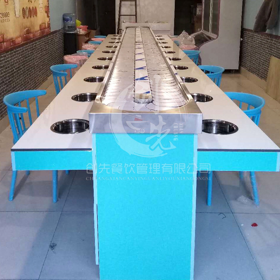 旋转小火锅加盟厂家 小火锅转台机器创先餐饮小火锅设备厂家定制