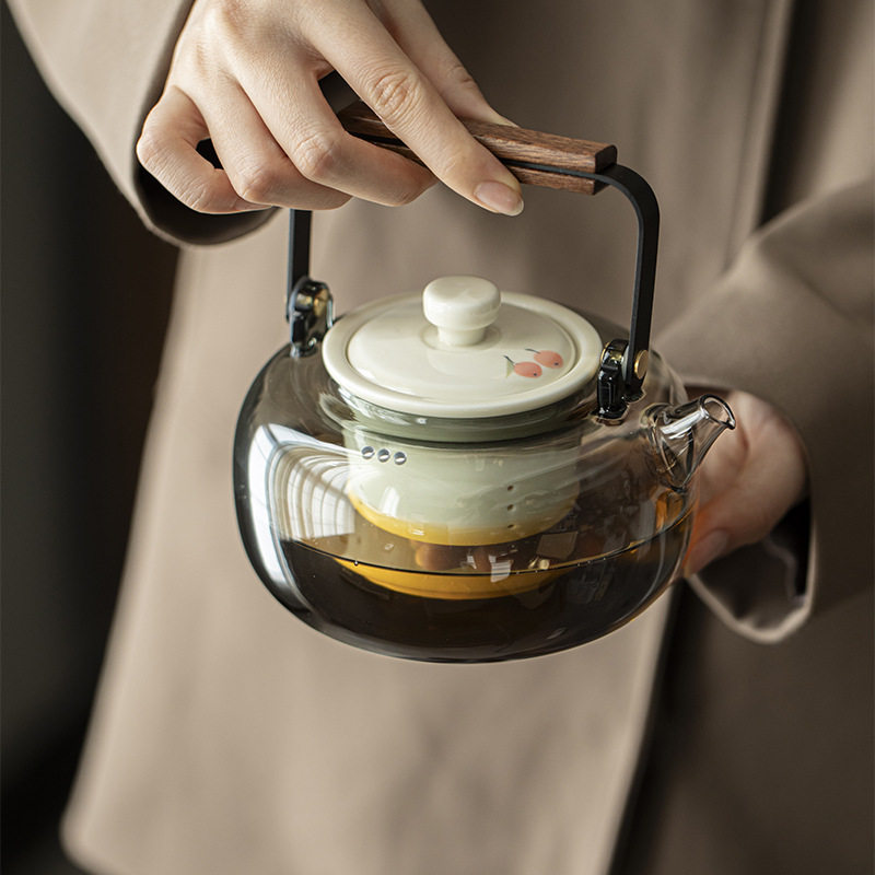 玻璃茶壶耐高温泡茶壶电陶炉明火带内胆煮茶壶烧水壶温茶炉