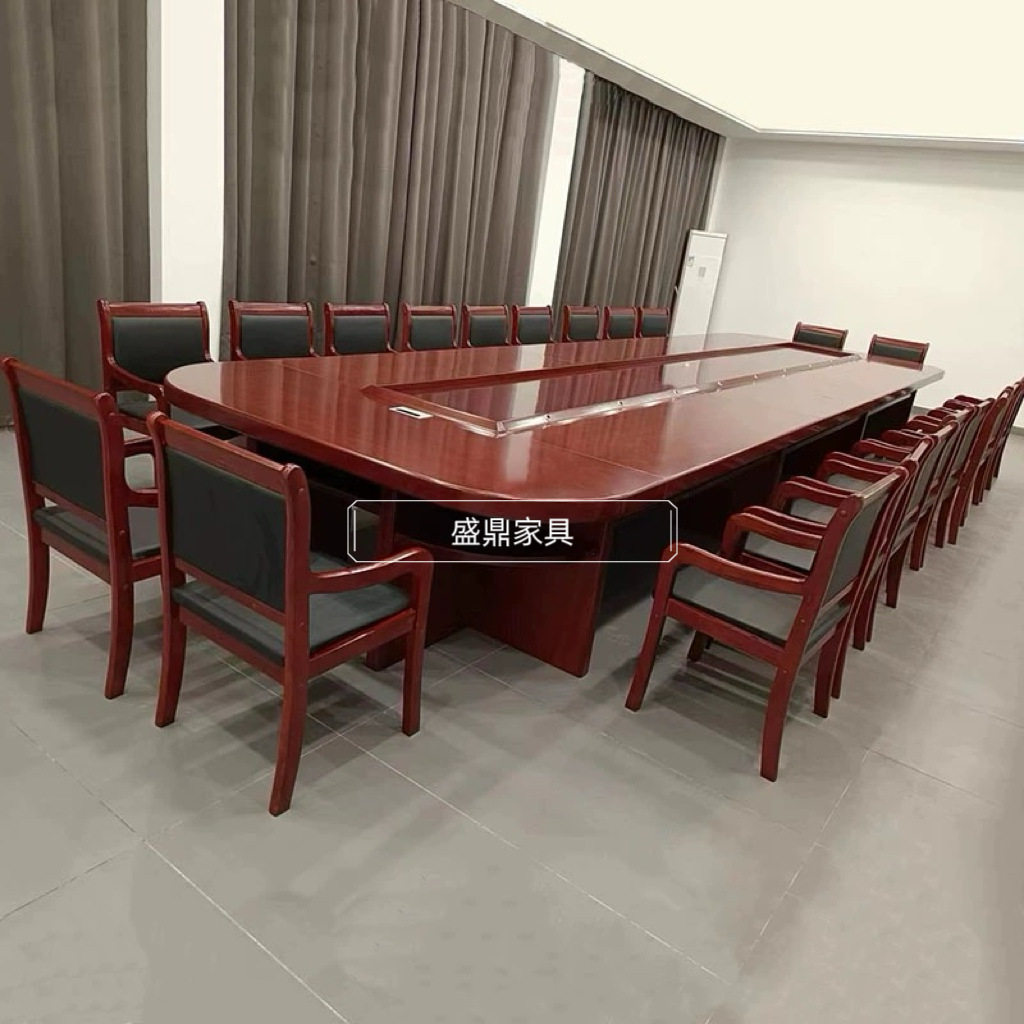 大型椭圆会议桌椅组合