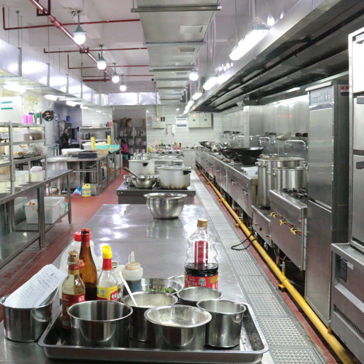 商用厨房设备不锈钢工作台学校工厂酒店食堂饭堂设备工程改造设计