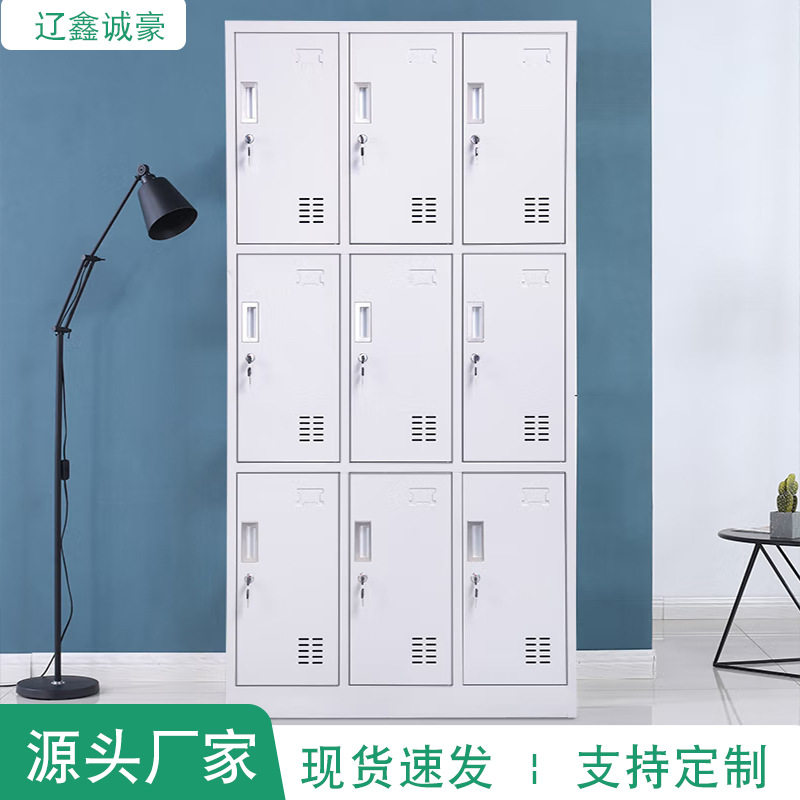 员工柜更衣柜铁皮碗柜工厂宿舍健身房储物柜二门四门钢制厂加厚款