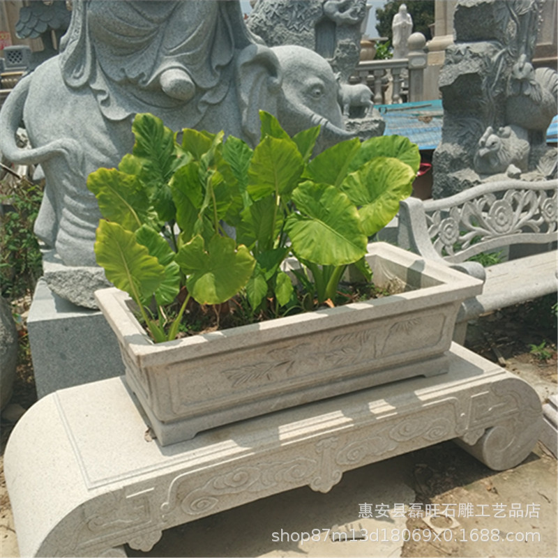 庭院别墅石雕花盆花钵现货
