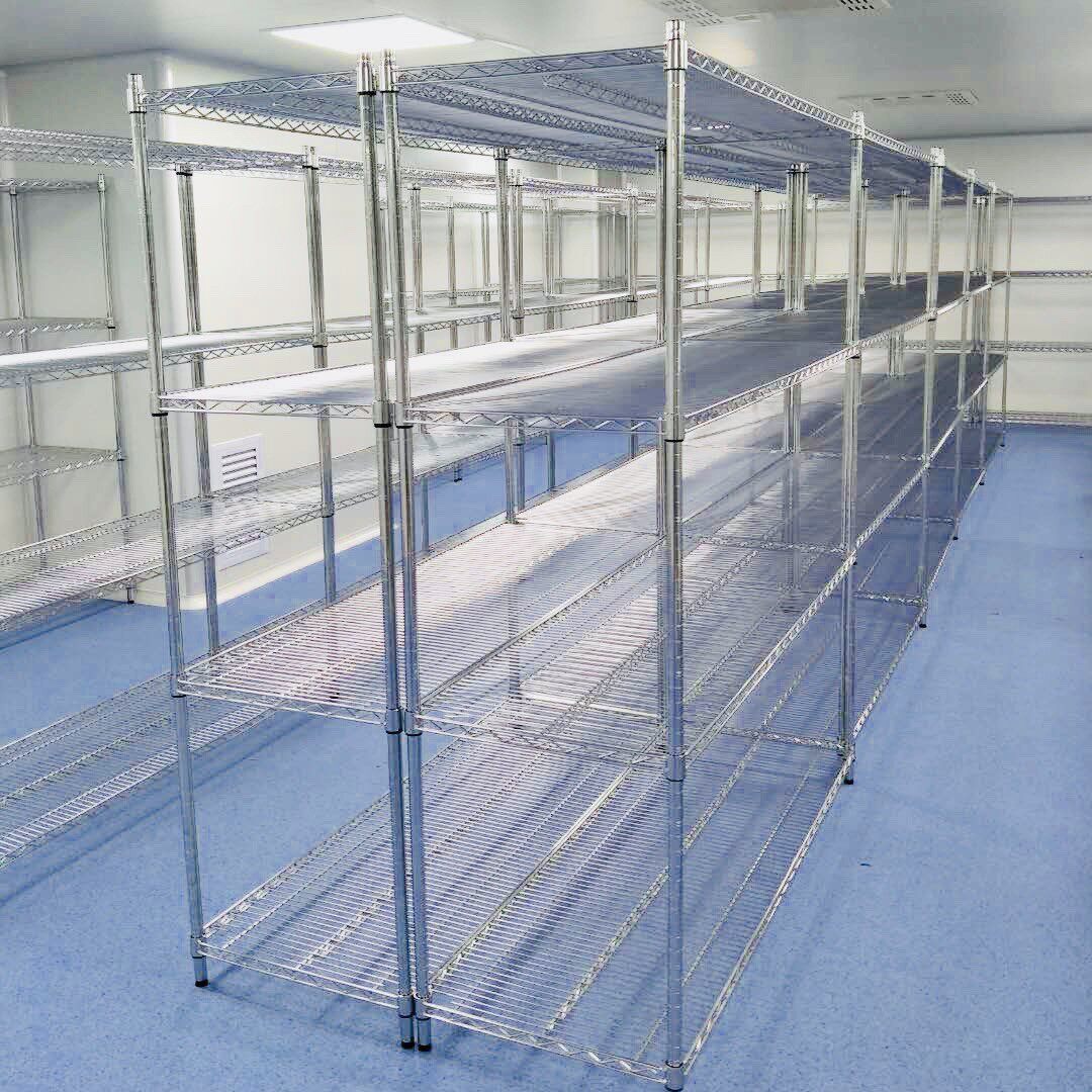 仓库货架库房可拆卸仓储落地架不锈钢色多层置物架加厚承重收纳