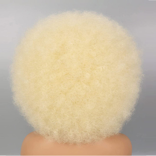 快速发货张蔷同款爆炸头假发黑人烫男女通用短M款蓬松613#金发假