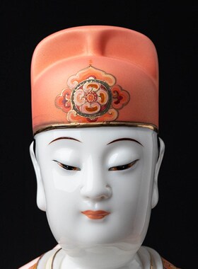 快速发货陶瓷《文昌帝君像》省级大师陈戴茹收藏艺术X品书房客厅
