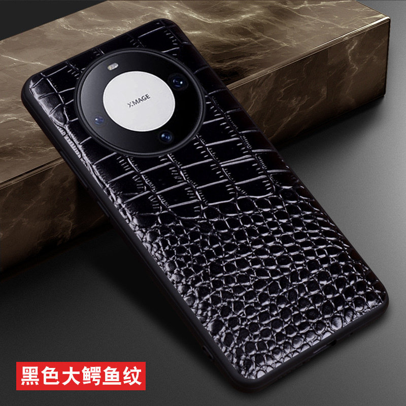 适用华为mate80/70pro+手机壳真皮后盖mate60/50rs保护套保时捷版单底商务非凡大师高档mate40e外壳全包防摔