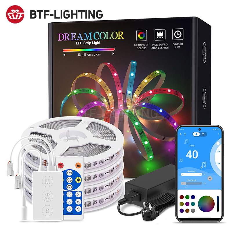 LED幻彩WS2811蓝牙APP音乐背景墙客厅厨房卧室氛围灯全彩灯带套装