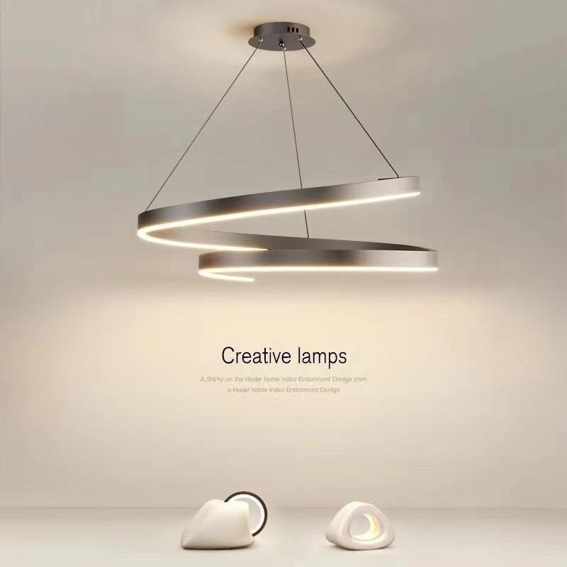 极简主卧室吊灯圆形2024年新款现代简约客厅餐厅灯网红北欧房间灯
