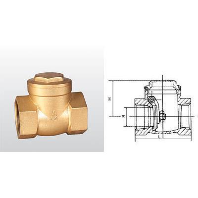 正品埃美柯401A黄铜丝口卧式止回阀单向阀DN40（1.5寸）专卖店