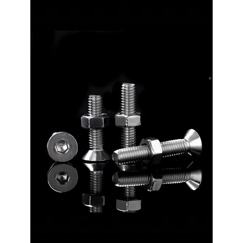 304不锈钢沉头内六角螺栓螺丝螺母套装平头平杯2M3M4M5M6M8M10M12