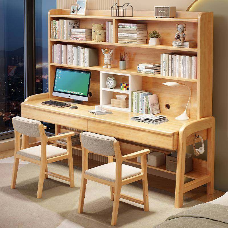 家用加长实书桌卧室儿童学习桌书房双人桌位木可QDY升字降办公写,住宅家具,儿童学习桌,淘宝优惠券,粉丝福利购,淘宝优惠卷