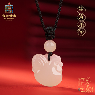 十二生肖鸡吊坠天然和田玉挂件属相马六合吊坠马年挂件首饰送女友