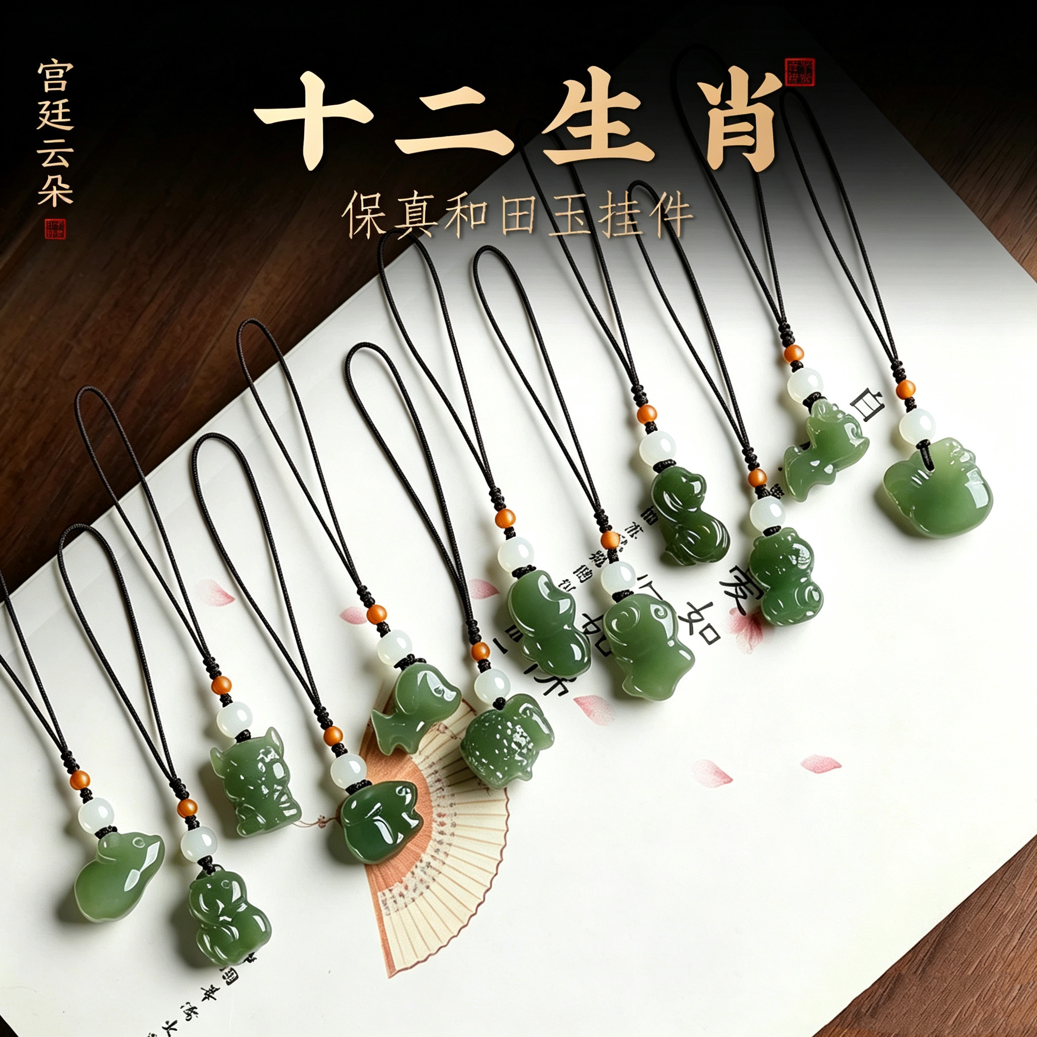 正品天然和田玉十二生肖羊手机链马六合挂件手机挂饰挂坠饰品礼物