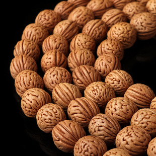 速发东北龙纹脑纹小桃核原料108颗桃核手串手链项链桃胡矮桩文玩