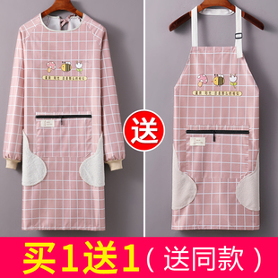 0作服 爆款 速发水袖 围裙家用厨房防长防油做饭罩衣2工21新款