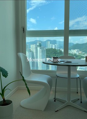 速发Mot Fu简约塑料咖啡厅椅子单人靠背椅潘东椅拍摄基地s椅