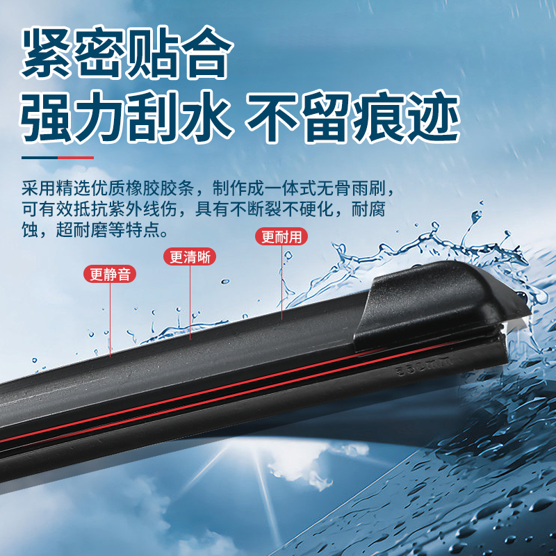 速发电动三轮车四轮车雨刮器通用电动老年代步车雨刷片通用无骨刮