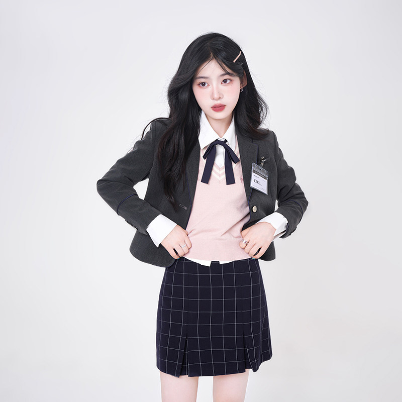 速发江套道韩外学院风套装jk制服秋装剧套西服南装