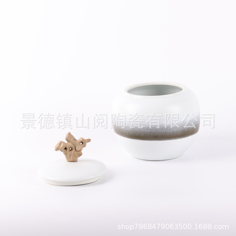 速发新中式家居饰品客厅陶瓷花瓶工艺品摆设罐子桌面摆件样板房软