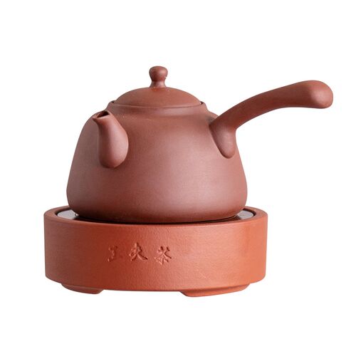 小型迷你电陶炉茶炉o煮茶家用罐罐茶烧水炉红泥侧把砂铫壶工夫茶