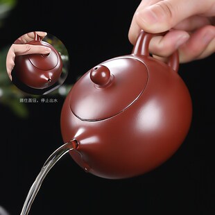 大红袍紫砂茶壶纯手工泡茶壶单壶功夫茶具泡茶器家用大.容量西施