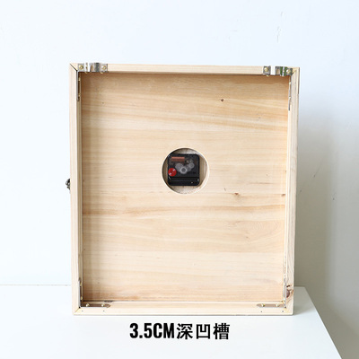 木电表箱装饰画带钟表挂墙客厅挂钟电闸I配电盒遮挡电箱时钟免打