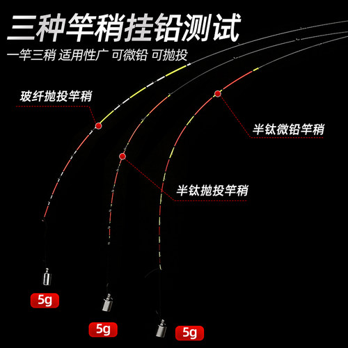 千陌魂1.5/1.8/2.1米w岸抛筏桥筏微铅筏竿抛投打串钩筏竿海筏竿