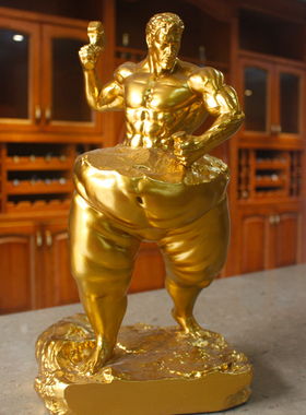 自我雕琢健美比赛奖杯刻字纪v念奖品健身房饰品肌肉男小金人物摆