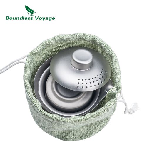 纯钛户外泡茶器带过滤露营快客杯超轻便J携工夫泡茶壶旅行茶具套