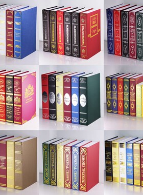 欧式复古酒d店假书摆件办公室桌面道具模型客厅电视柜仿真书本装