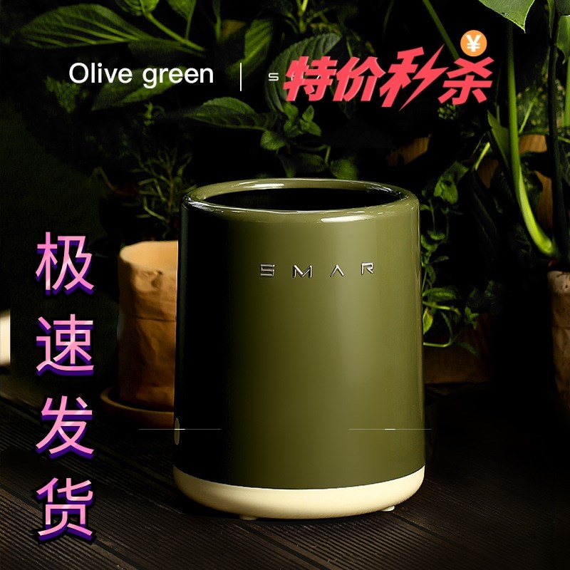 高级红色垃圾桶高颜值家用大容量12L无盖客厅厨S房卧室收纳桶纸篓