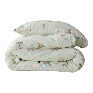 馍馍勤劳小兔酱 纯棉双层纱卡通床D单床笠可爱风被套枕套全棉床品