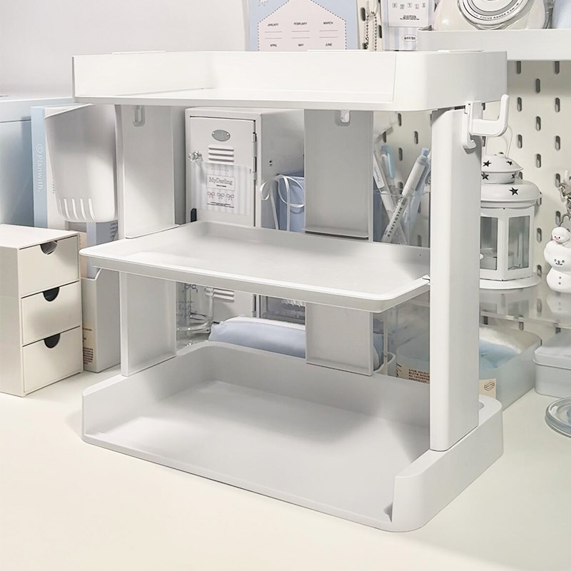 宿舍桌面置物架大学生多层笔筒书架文具首饰收纳架书.桌布置装饰