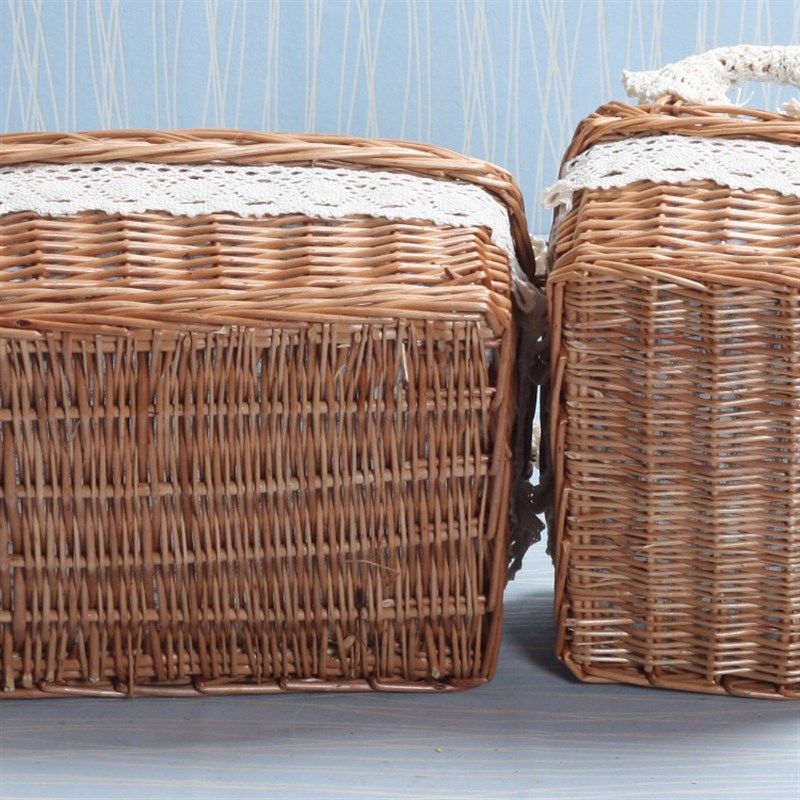 家用田园柳条编织桌面收t纳筐收纳篮杂物筐,非藤编藤筐藤条竹编,收纳整理,其他收纳篮,淘宝优惠券,粉丝福利购,淘宝优惠卷