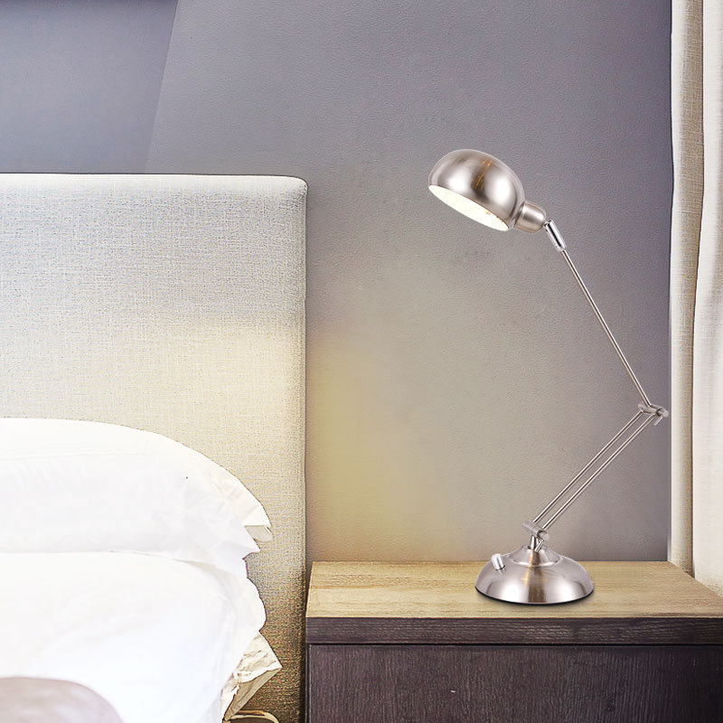 日本品质跨镜简约创意长臂折叠铁艺卧室台灯美式复古宿舍书房学习