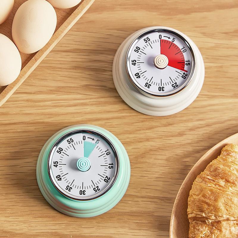 2025新款日式机械计时器厨房做饭定时提醒器可视时间管理闹钟磁吸