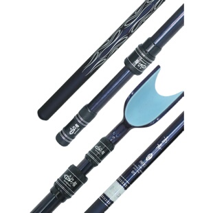 乐钓者朱清高碳超轻8m0-140竞技竿挂2米1伸缩捞网杆并继飞超捞网