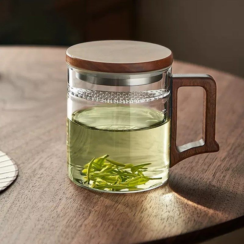 月牙杯玻璃杯泡茶壶茶水分离耐高温办公室男N士专用茶漏一体水杯,餐饮具,茶杯,淘宝优惠券,粉丝福利购,淘宝优惠卷