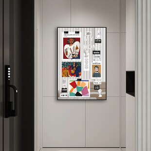 美式杂志风镜面装饰画窗外镜子摆件画装饰K镜空间延伸客厅卧室挂