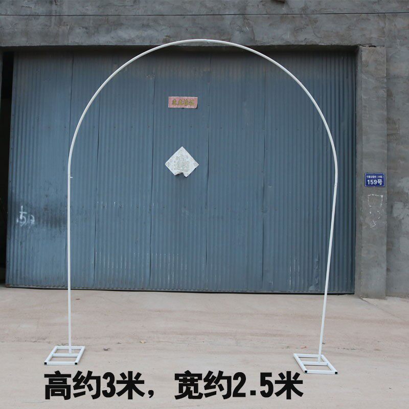 新款铁艺婚庆单管m拱门架子背景装饰圆门圆形花门架子单杆圆环道